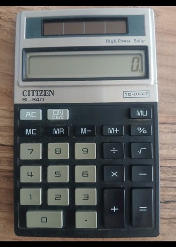 Citizen SL-640 Güneş Enerjili Hesap Makinesi - Görsel 2