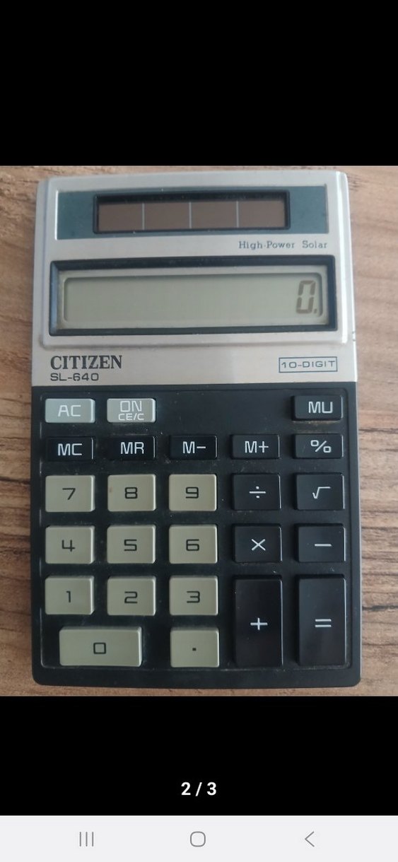Citizen SL-640 Güneş Enerjili Hesap Makinesi - Görsel 2