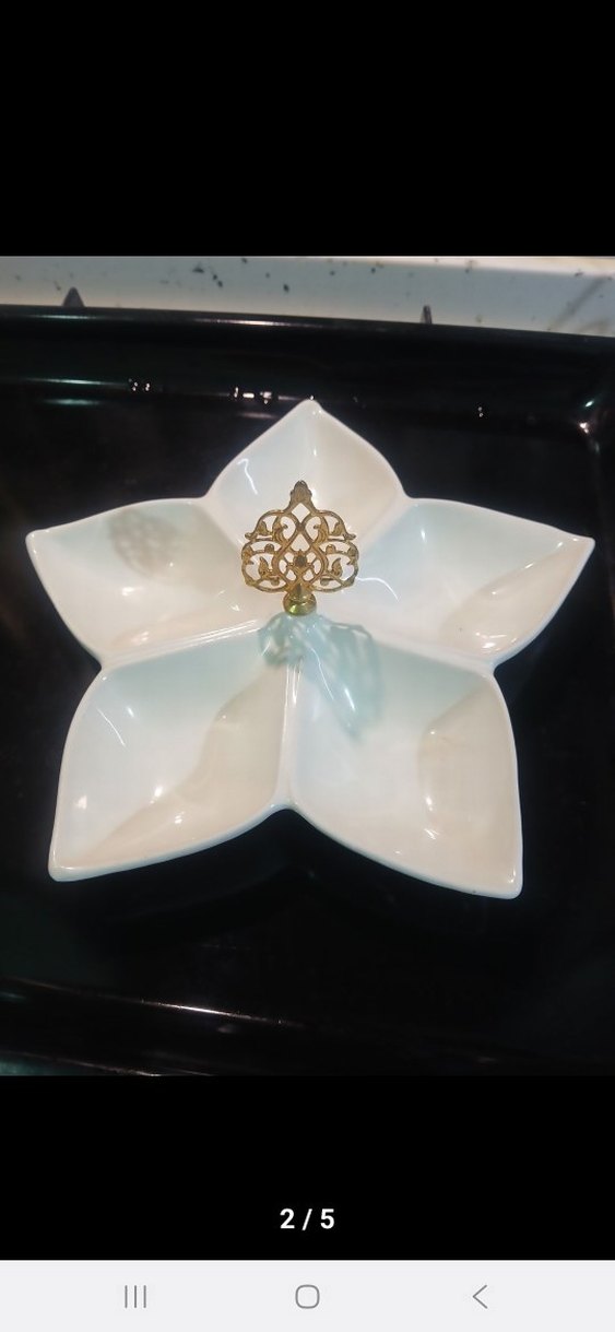 Çiçek Desenli Beyaz dekoratif çerezlik - Görsel 2