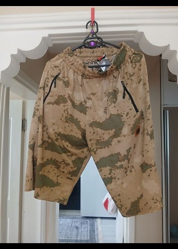 Kahverengi Kamuflaj Erkek Mini Şort - Görsel 3