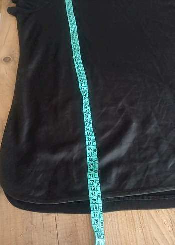 Siyah Kadın Midi Tişört - Görsel 3