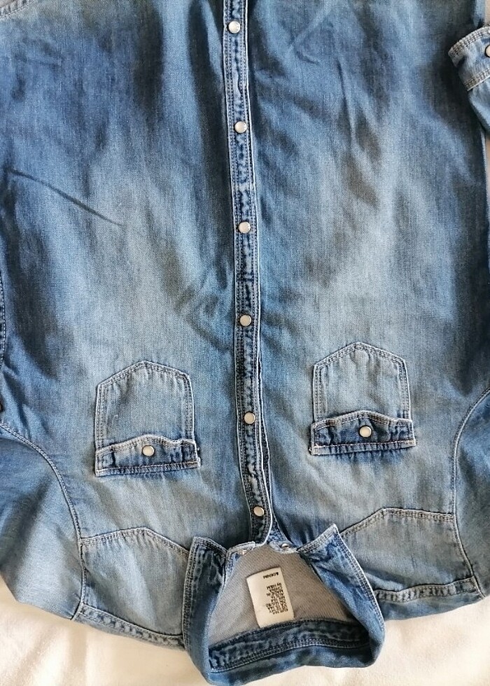 Kız çocuk kot gömlek - Görsel 2