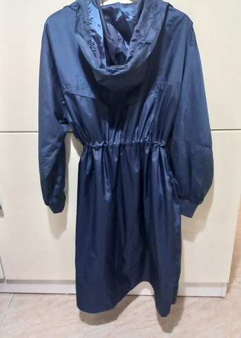 Parlak Mavi Midi Kadın Yağmurluk - Görsel 6