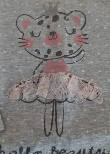 Kız Çocuk Gri Uzun Kollu Sweatshirt - Görsel 4