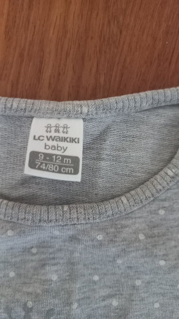 Kız Çocuk Gri Uzun Kollu Sweatshirt - Görsel 2