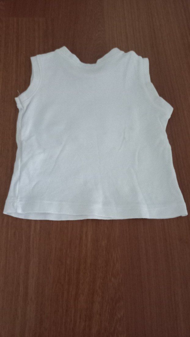 Kız Çocuk Beyaz Kolsuz Tişört - Görsel 4