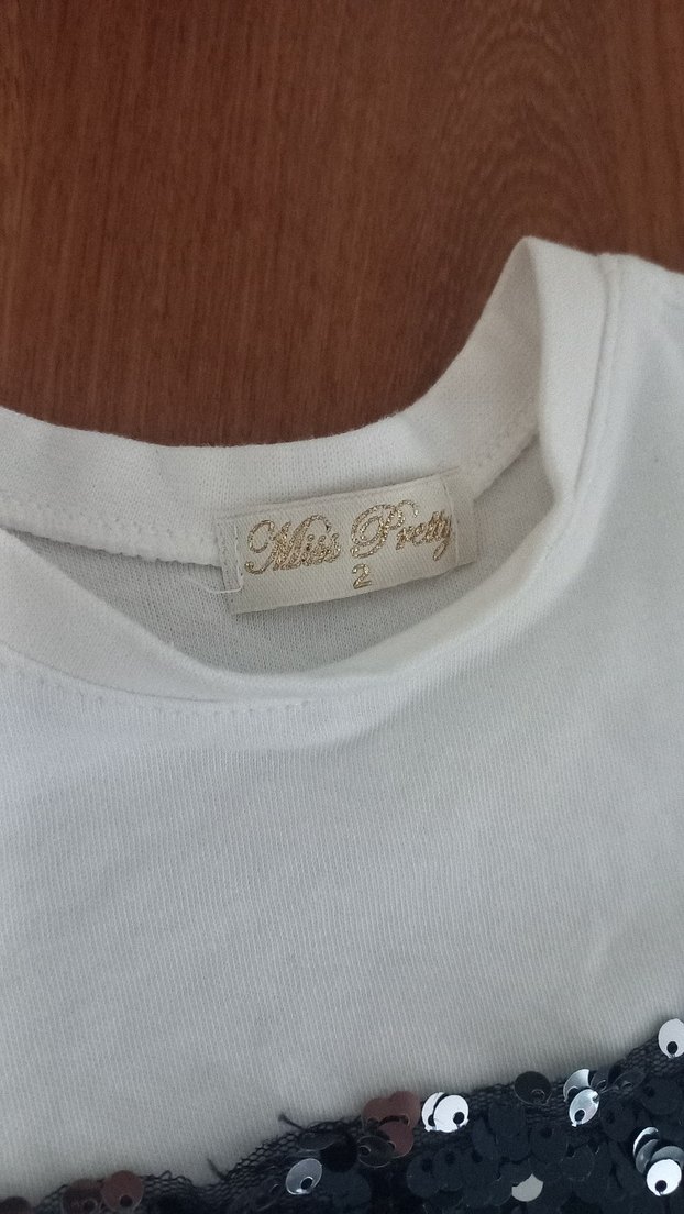 Kız Çocuk Beyaz Kolsuz Tişört - Görsel 2