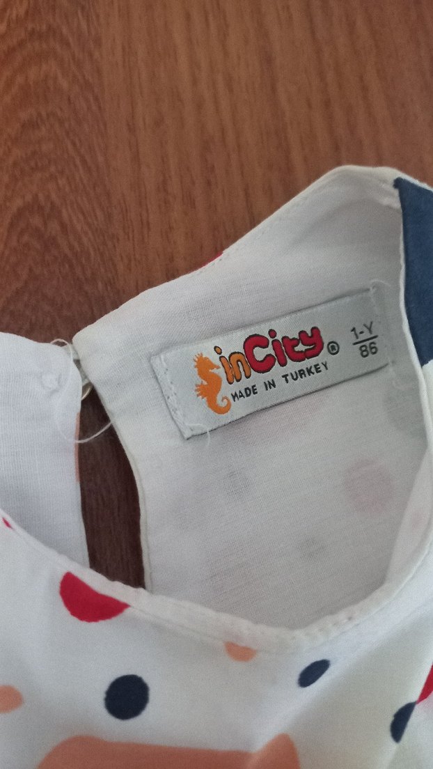 Kolsuz Çok Renkli Puantiyeli Kız Elbisesi - Görsel 3