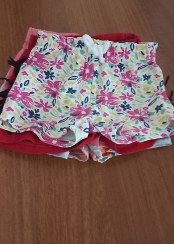 Kızlar için Çok Renkli Pamuklu Şort Seti - Görsel 9