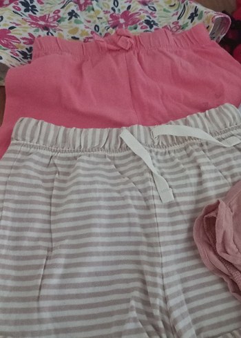 Kızlar için Çok Renkli Pamuklu Şort Seti - Görsel 2