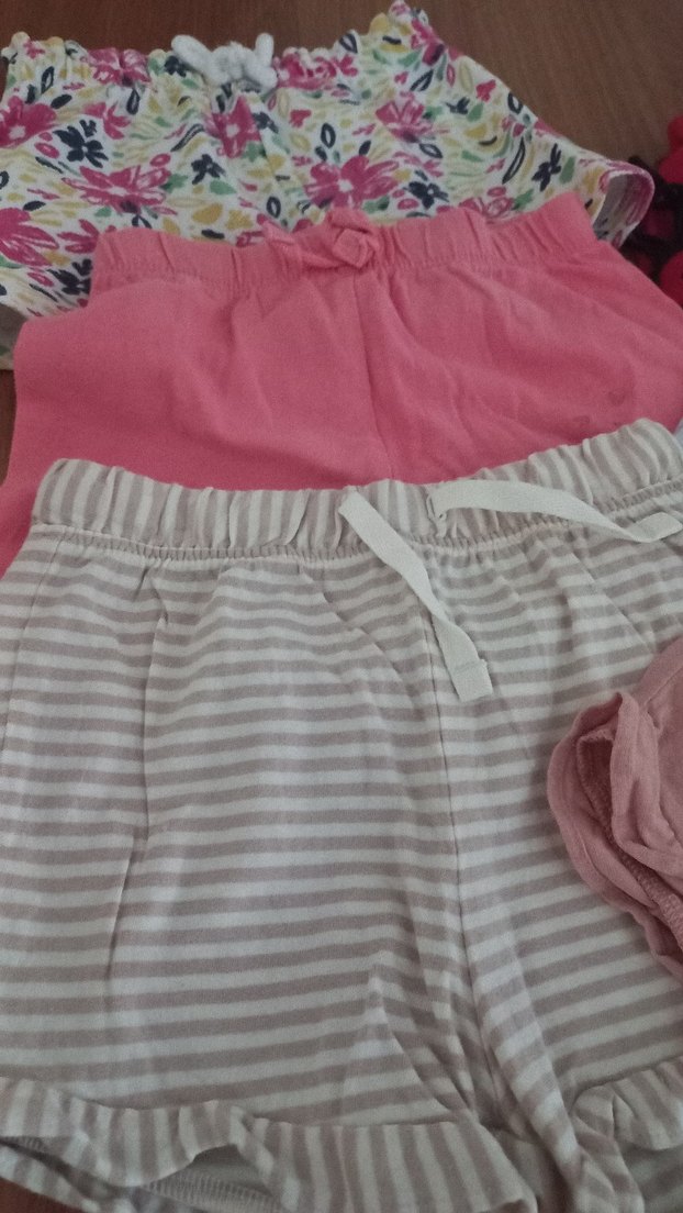 Kızlar için Çok Renkli Pamuklu Şort Seti - Görsel 2