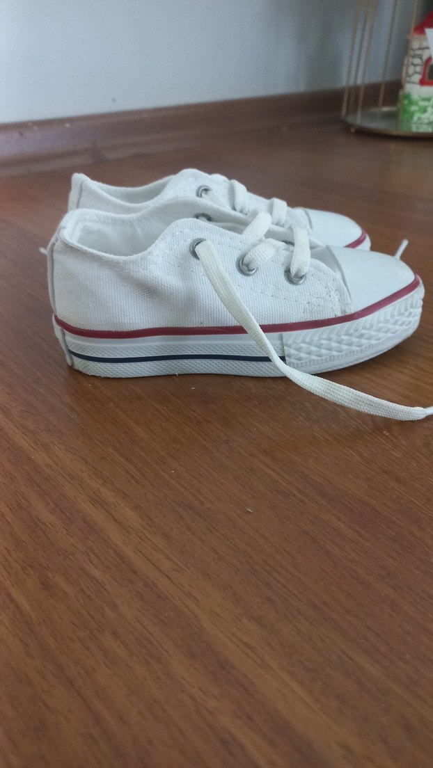 Beyaz Bağcıklı Kız Çocuk Spor Ayakkabı - Görsel 3