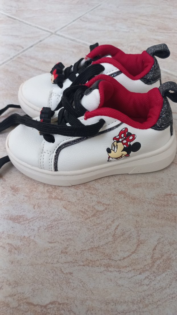 Kız Çocuk Beyaz Minnie Nakışlı Spor Ayakkabı - Görsel 3