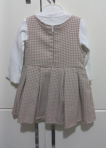 Kahverengi Fiyonklu Kız Çocuk Elbisesi - Görsel 3