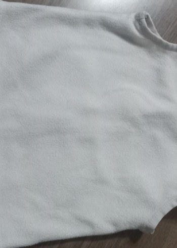 Kız Çocuk Beyaz Fermuarlı polarli Yelek - Görsel 6