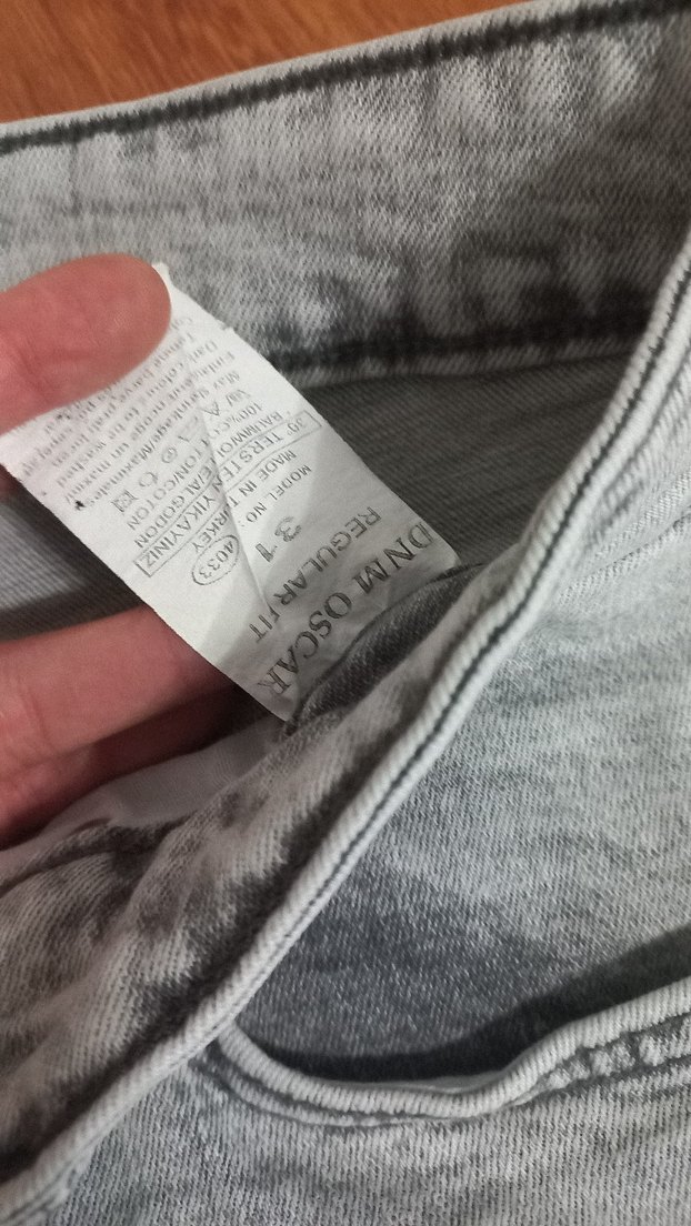 Gri erkek Denim Regular Fit Jean - Görsel 3