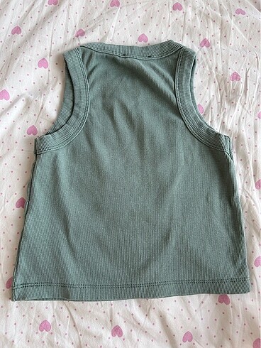 Happiness su yeşili halter yaka crop