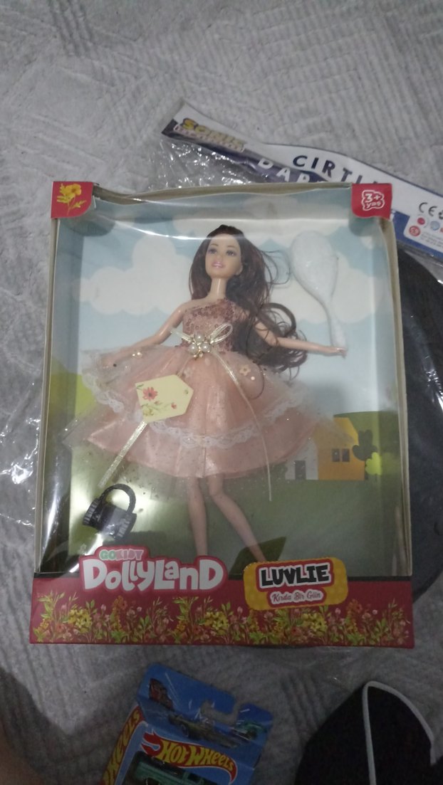 Bej Renkli Pullu Elbiseli Bebek - Görsel 3