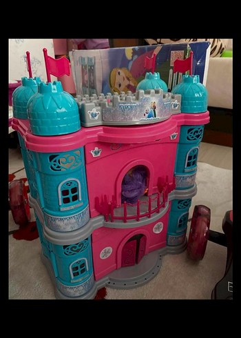 Pastel Pembe Mavi Oyuncak Şato - Görsel 2