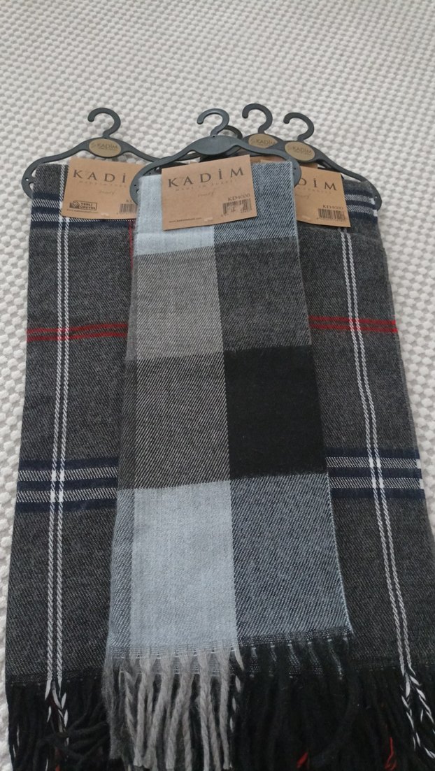 Kadim Erkek Ekose Desenli Midi Atkı - Görsel 3