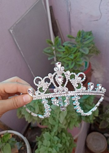 Beyaz Payetli Klasik Gelin Tacı - Görsel 3