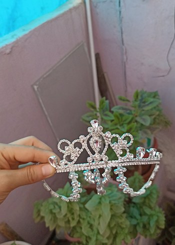 Beyaz Payetli Klasik Gelin Tacı - Görsel 2