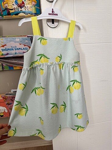 Zara limonlu elbise