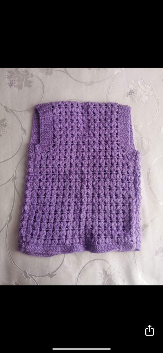 Mor Örgü Kız Çocuk Süveter - Görsel 2