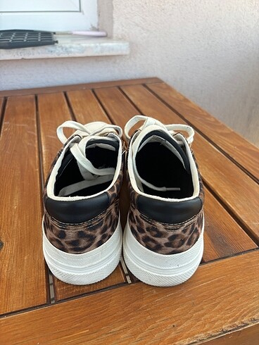 37 Beden kahverengi Renk ZARA LEOPAR AYAKKABI
