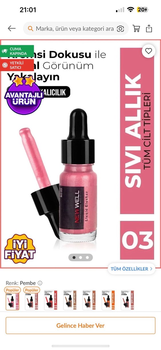 New Well SPF50+ Aydınlatıcı Güneş Kremi ve Allık - Görsel 3