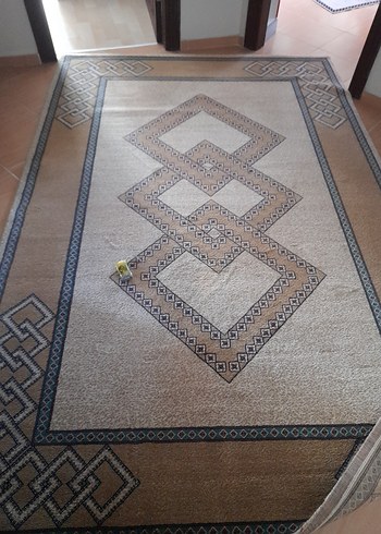  Beden Bej Yılan Desenli Geleneksel Halı