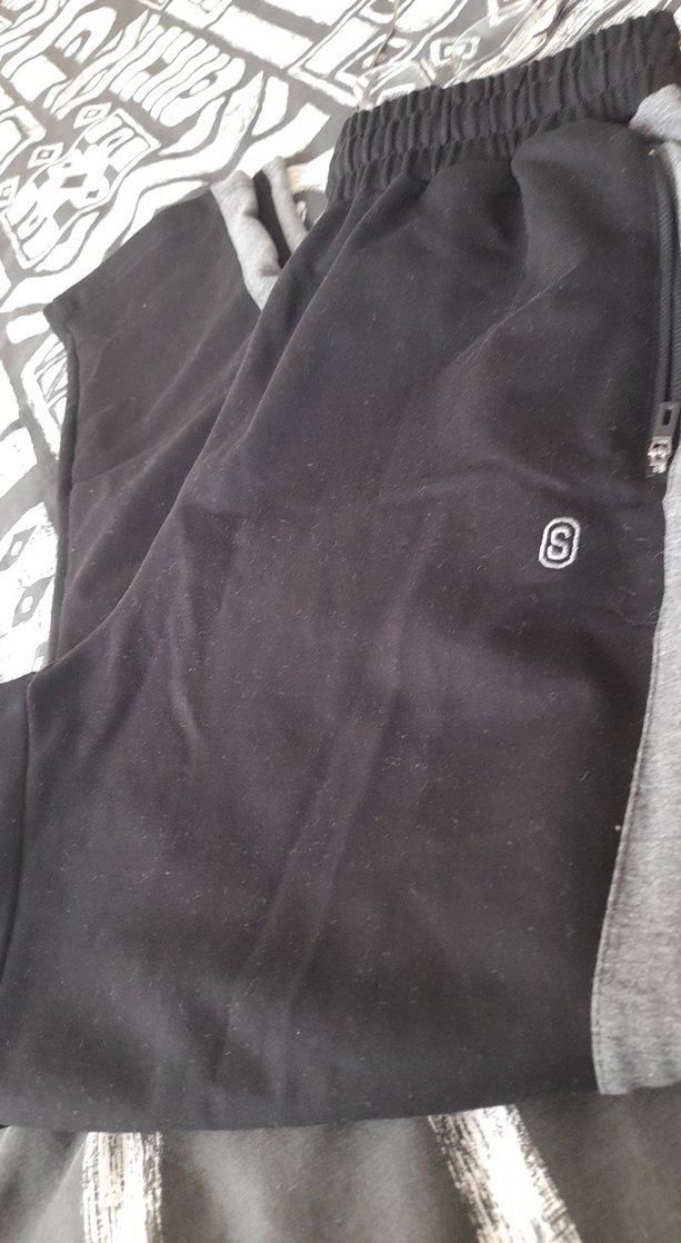 Gri Yan Şeritli Erkek Eşofman Altı - Görsel 3