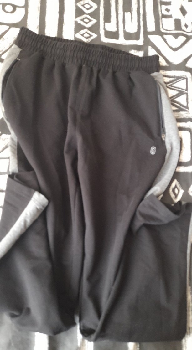 Gri Yan Şeritli Erkek Eşofman Altı - Görsel 2