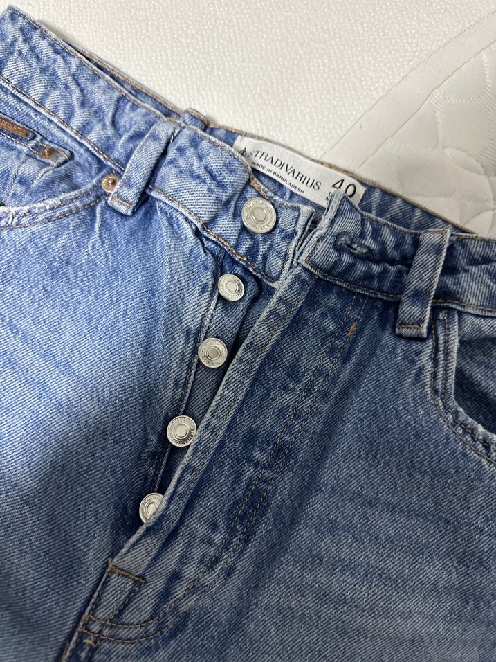 stradivarius Denim Kadın Pantolon - Görsel 3