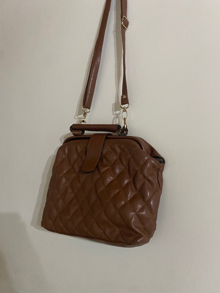 Kahverengi Deri Kadın Çanta - Görsel 2