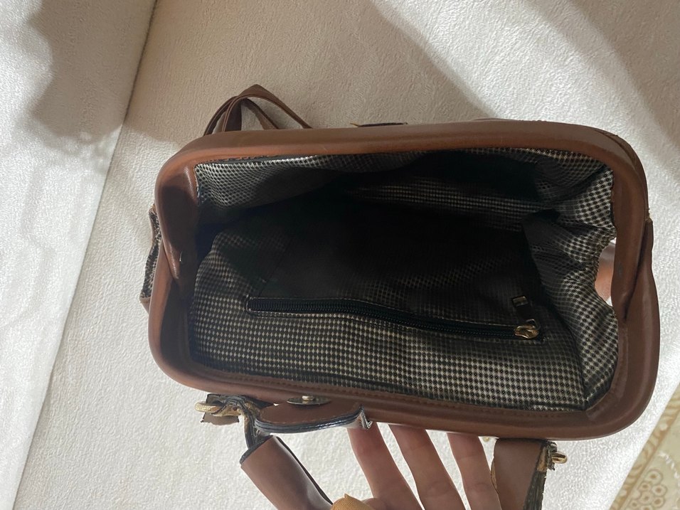 Kahverengi Deri Kadın Çanta - Görsel 4