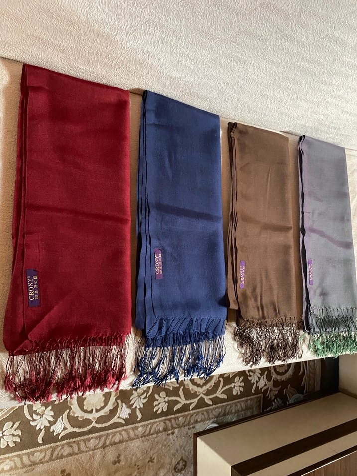 Crony 4 Adet Şal - Lacivert, Bordo, Kahve, Yeşil- Gri Yanar Dönr - Görsel 2