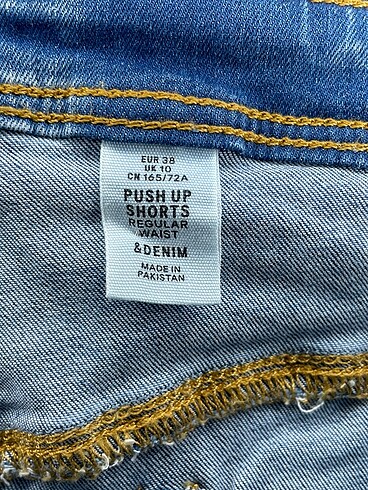 38 Beden mavi Renk PreLoved Mini Şort %70 İndirimli.