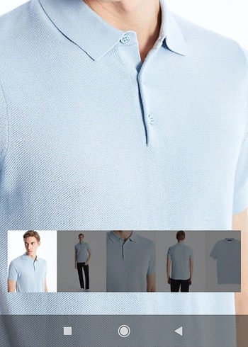 Erkek Mavi Kısa Kollu Polo Tişört - Görsel 4