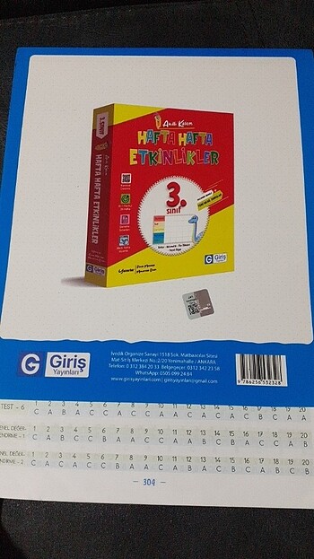 3.Sınıf çalışma kitabı - Görsel 3