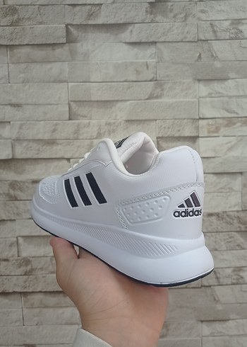 Erkek Beyaz Adidas Spor Ayakkabı - Görsel 5