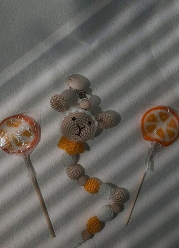 4 adet amigurumi örme kuzu seti