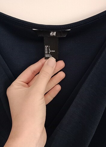 l Beden lacivert Renk H&M tül elbise