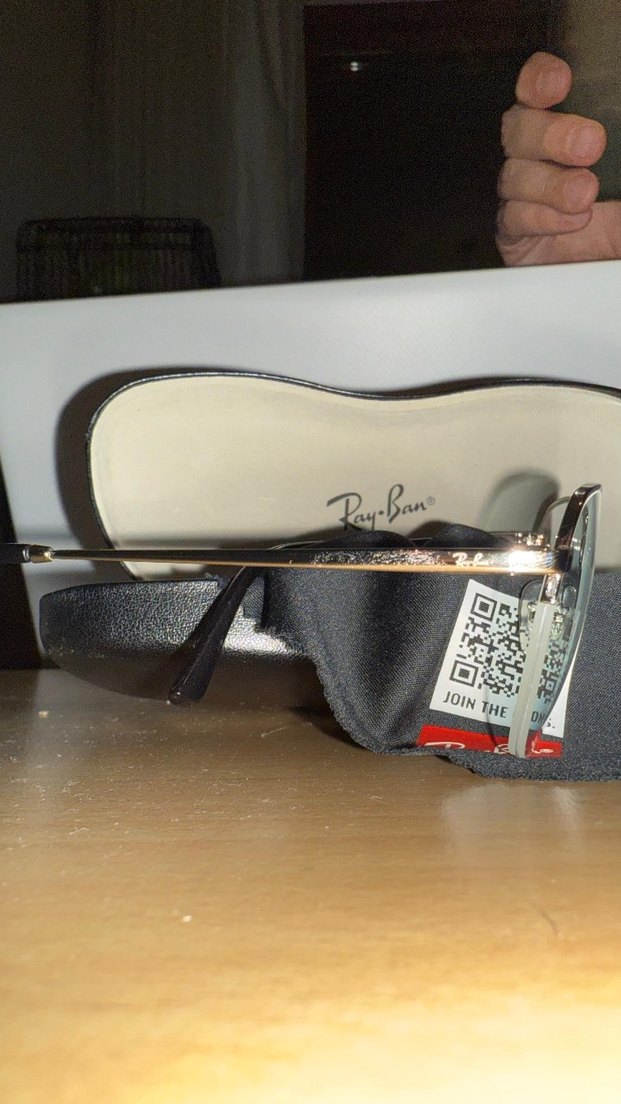 Ray Ban  RB6444 Yarım Çerçeve, Gümüş Renk Şeffaf  Gözlük - Görsel 3