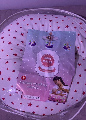 Yıldız Desenli Mor Emzirme ve Hamilelik Yastığı - Görsel 9