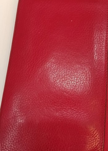 Kadın Parlak Kırmızı Deri Fermuarlı Cüzdan - Görsel 2
