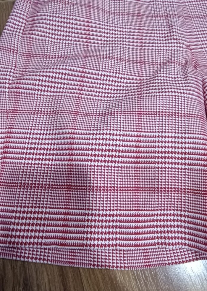 Ekoseli şort  - Görsel 2