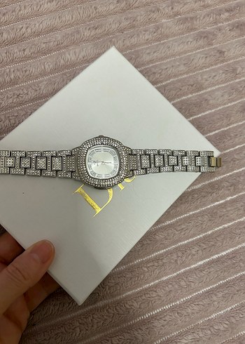 Gri Taşlı Kadın Bileklik Saat - Görsel 7