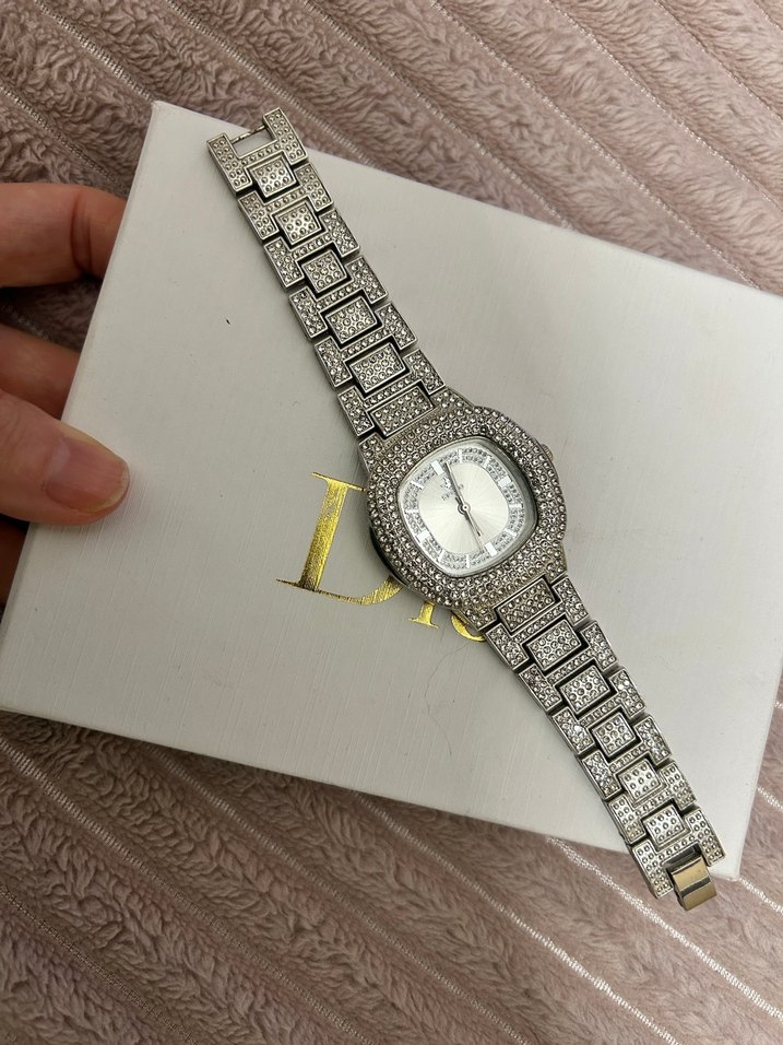 Gri Taşlı Kadın Bileklik Saat - Görsel 4