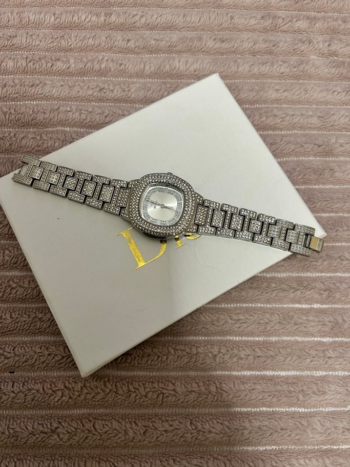 Gri Taşlı Kadın Bileklik Saat - Görsel 2